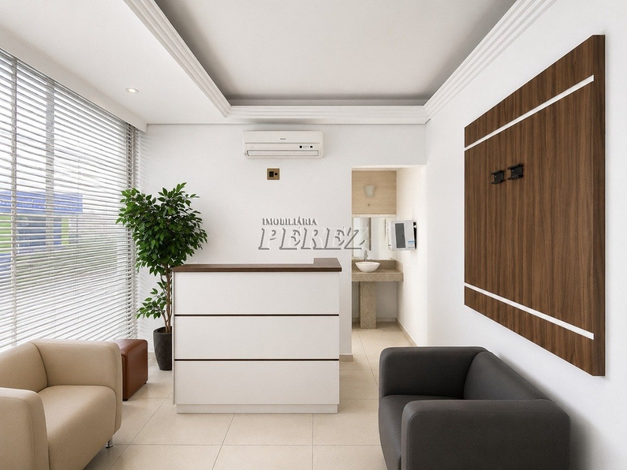 Sala comercial mobiliada para alugar na região central de Londrina